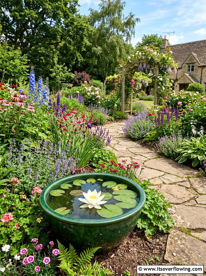 Floating Lily Water Bowl - 25 creative garden ideas with water bowls