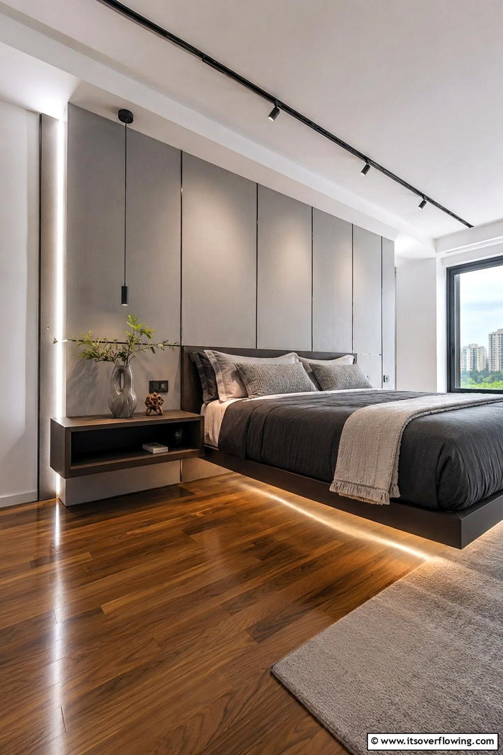 Floating Nightstand - 30 Innovative Nightstand Ideas for Bedroom Functionality