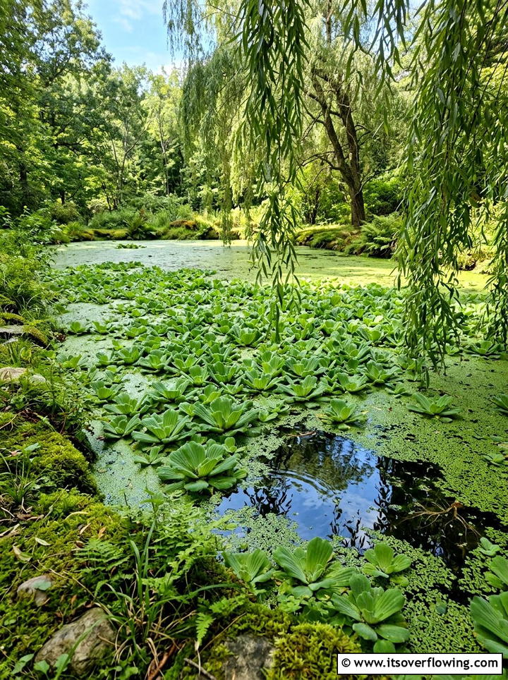 Floating Plant Pond - 25 backyard ideas with pond