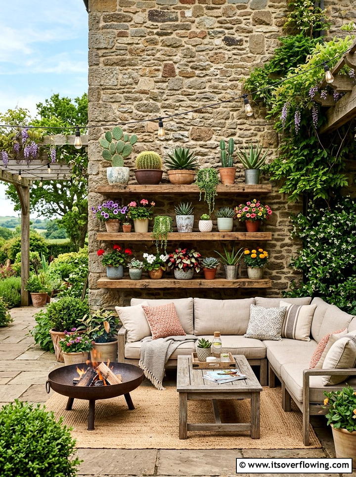 Floating Shelf Planter - 25 creative garden ideas with wall mounted planters