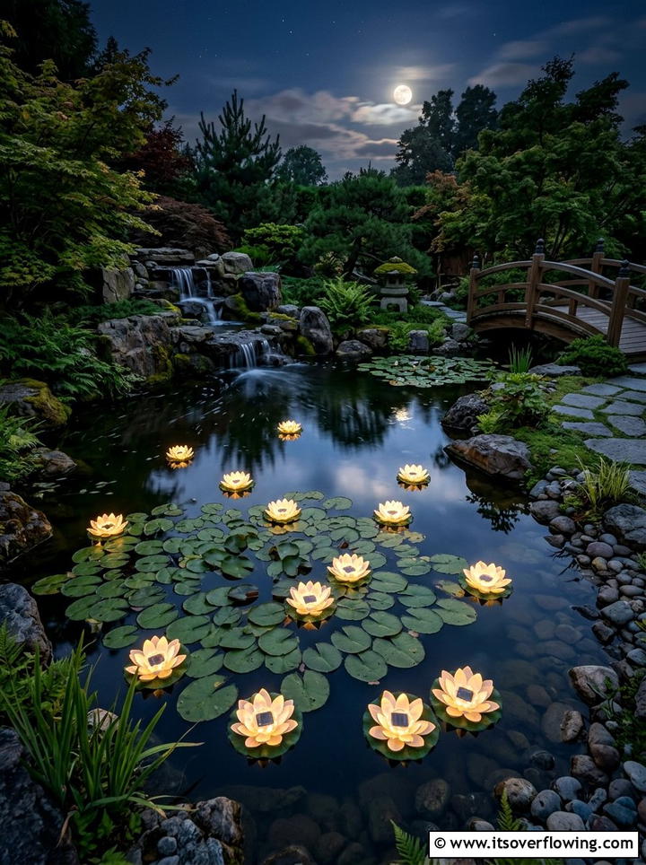 Floating Solar Pool Lights - 25 cheap garden ideas with solar lights