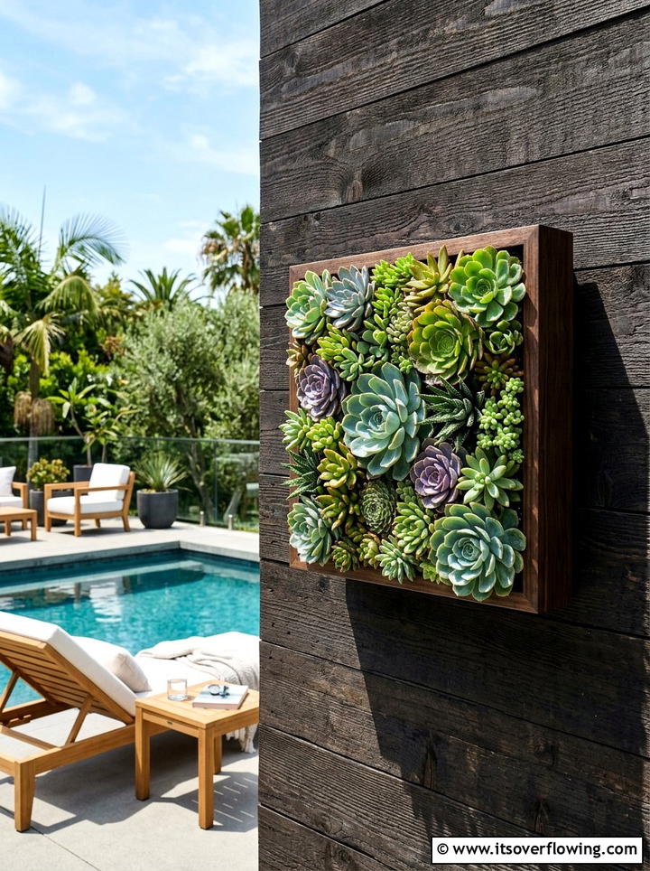 Floating Succulent Frame - 25 garden ideas with succulent frames