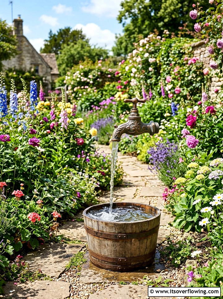 Floating Tap Fountain - 25 backyard ideas with fountain