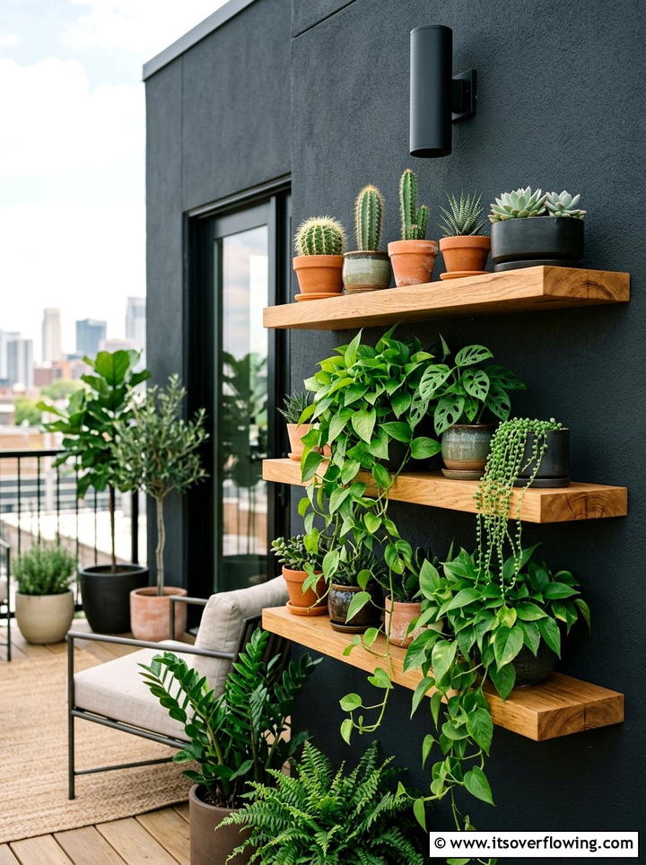 Floating Wall Shelves For Plants - 25 creative garden ideas for porches