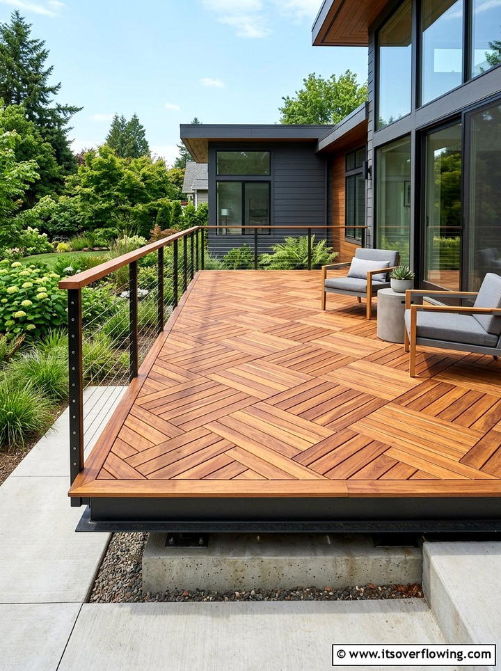 Floating Wood Deck - 25 garden ideas for tiny patios
