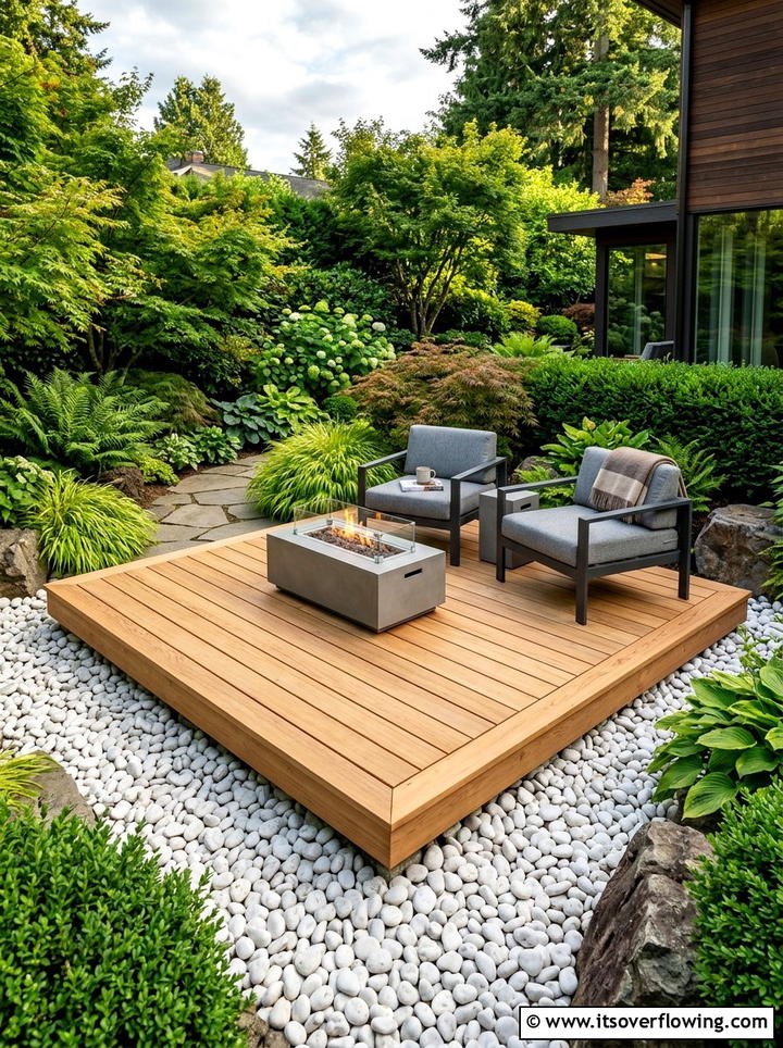 Floating Wood Deck - 25 garden design ideas for patios
