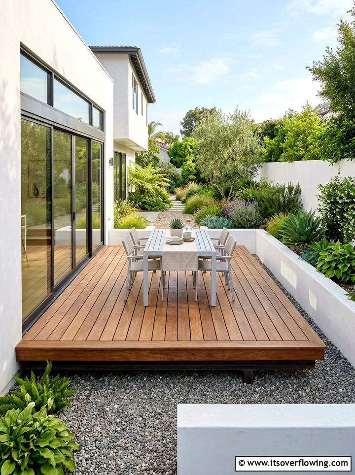 Floating Wooden Deck - 25 garden ideas for modern homes