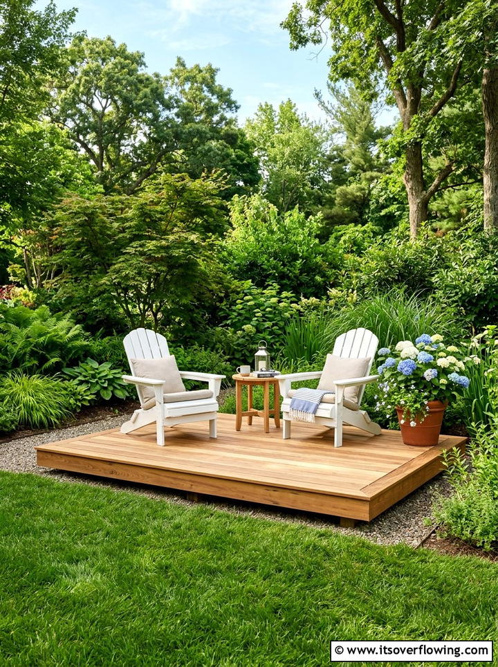 Floating deck reading spot - 25 backyard ideas with reading nook