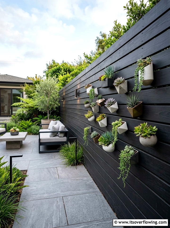 Floating wall planter - 25 garden ideas with planters