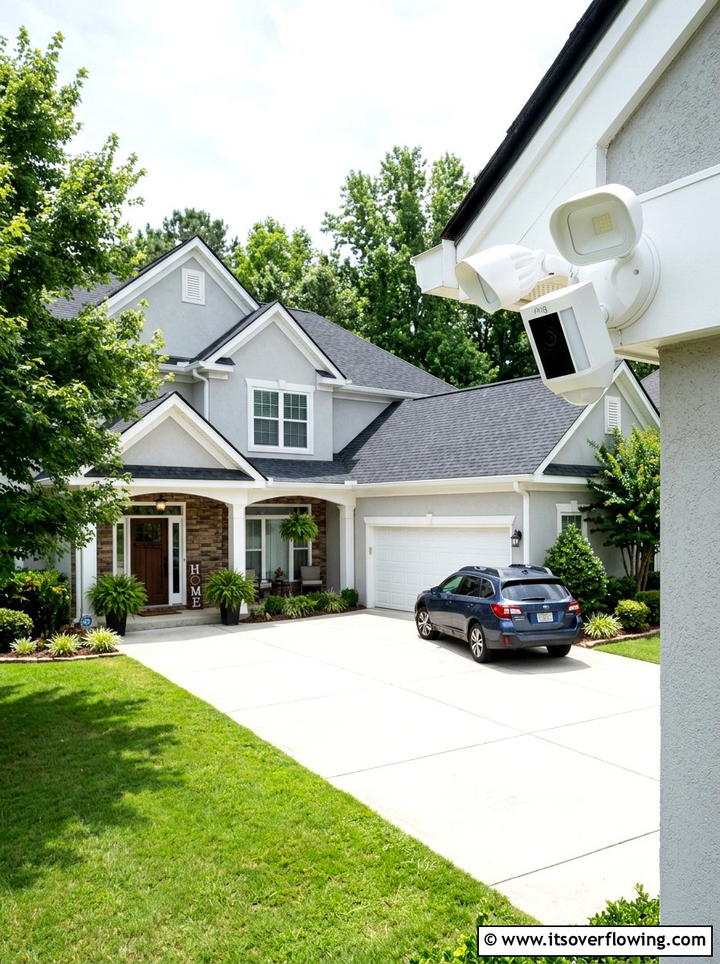 Flood light camera security - 25 front porch ideas with smart lighting