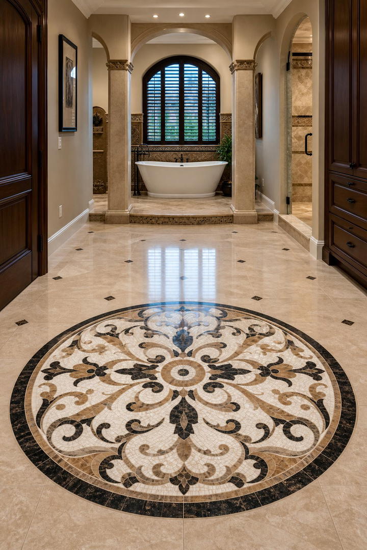 Floor Medallions - 25 Maximalist Bathroom Design Ideas for Bold Spaces
