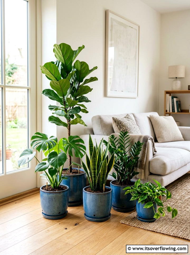 Floor Plant Cluster - 25 garden ideas for apartments