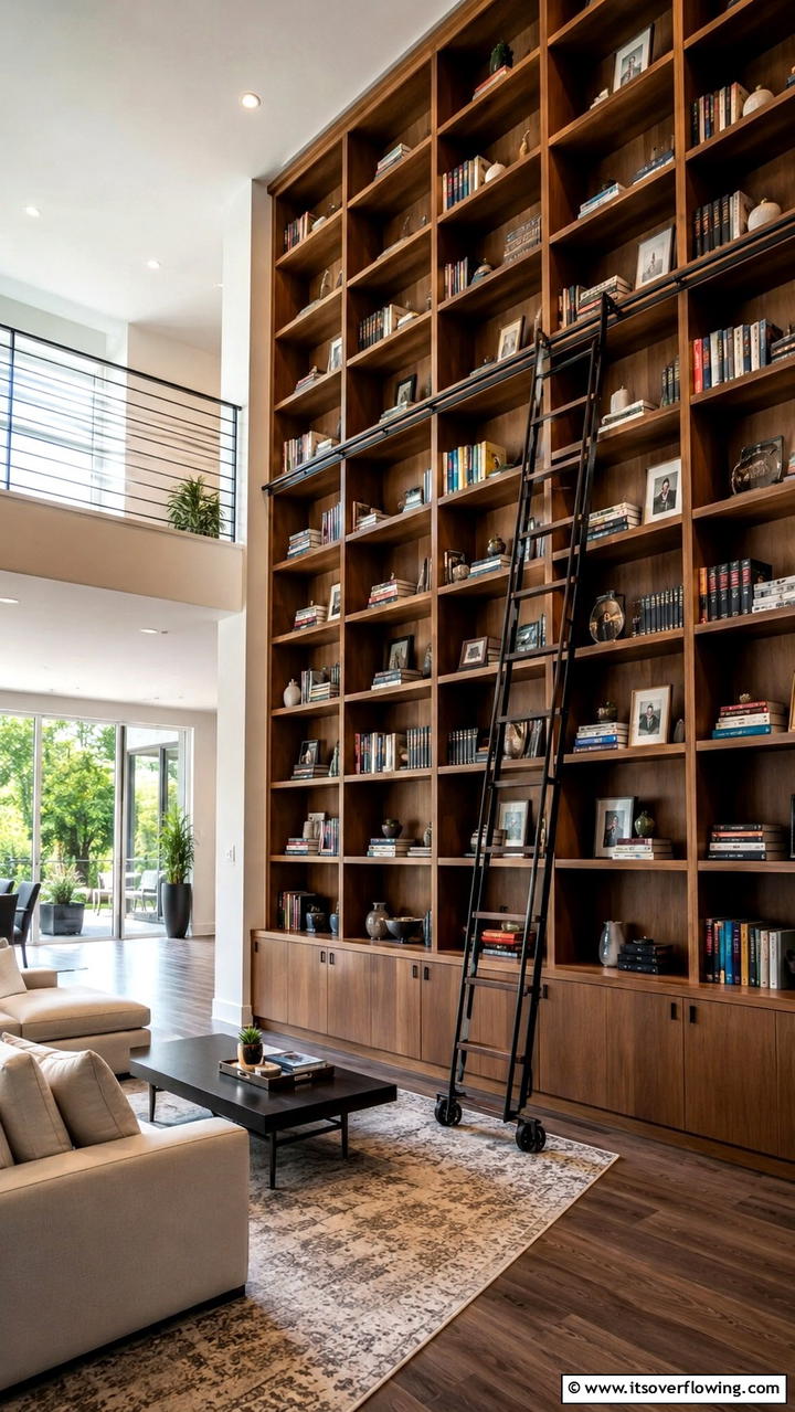 Floor to Ceiling BookshelvesOne - 25 Built-in Bookshelf Ideas for Stylish Home Storage