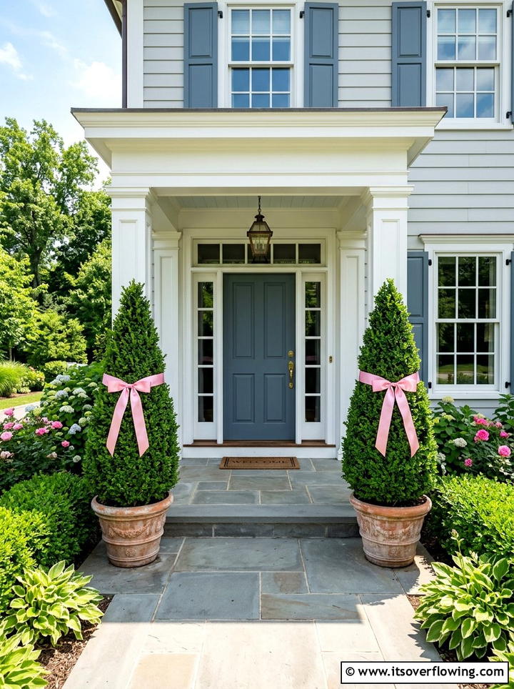 Floral Topiary For Front Entry - 25 front porch decor ideas for easter
