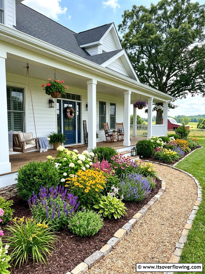 Flower Bed Along Front Porch - 25 garden ideas for curb appeal