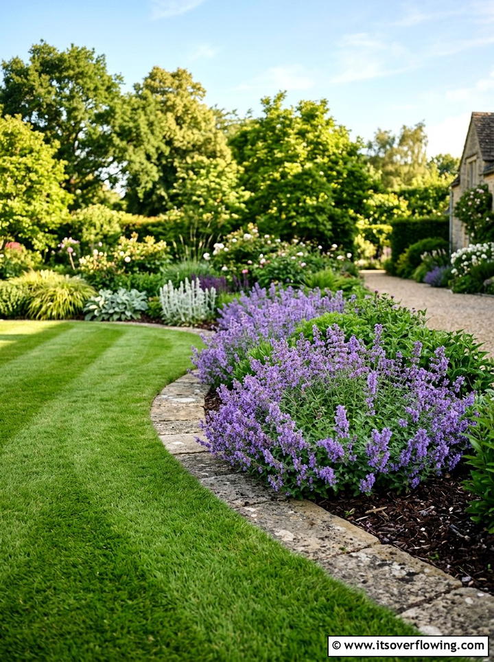 Flower Bed Edge - 25 cheap garden ideas with perennials