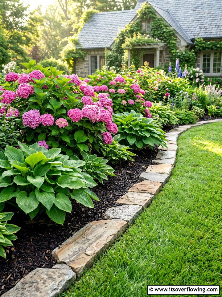 Flower Bed Edging - 25 backyard ideas with mulch beds