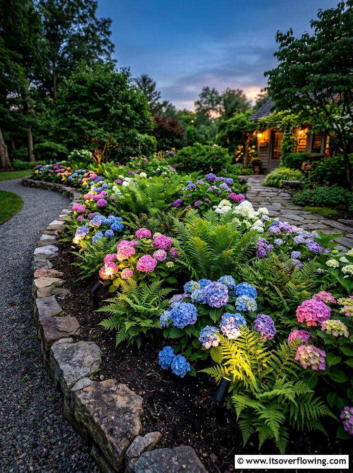 Flower Bed Spotlights - 25 garden ideas with lights