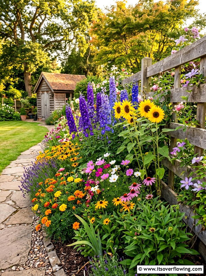Flower Border - 25 garden design ideas for fence lines