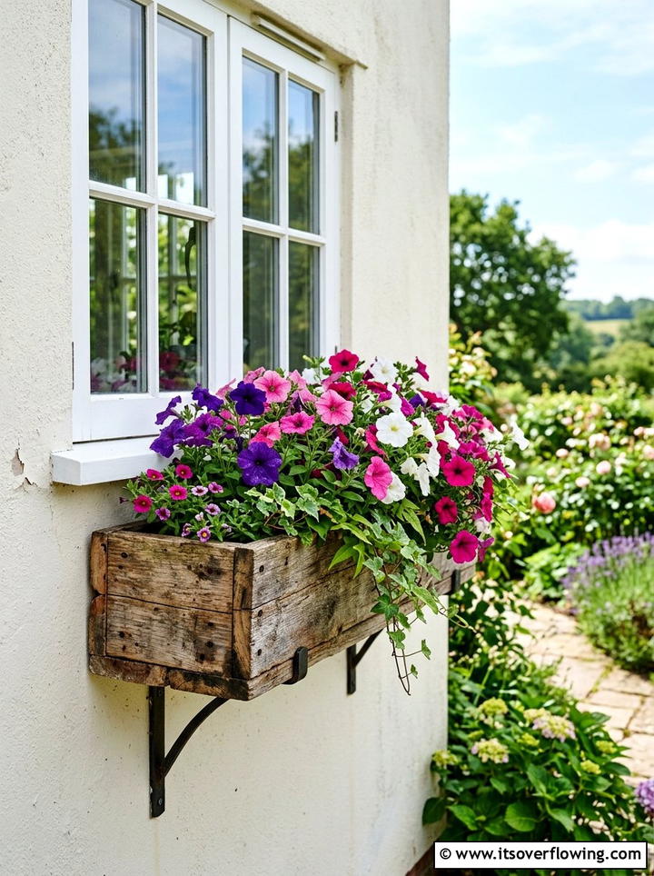 Flower Box For Windowsills - 25 recycled garden ideas with wood scraps