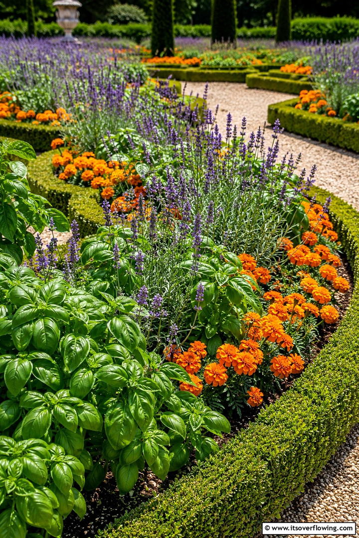 Flower and Herb Combinations - 30 Parterre Garden Ideas for Elegant Outdoor Spaces