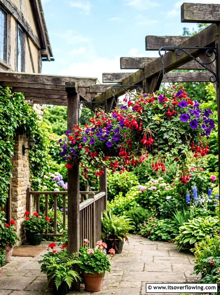 Flower hanging baskets - 25 creative garden ideas with maximal flower color