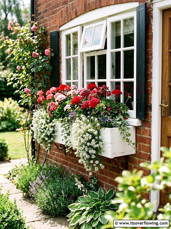 Flower window box - 25 small garden ideas with flowers