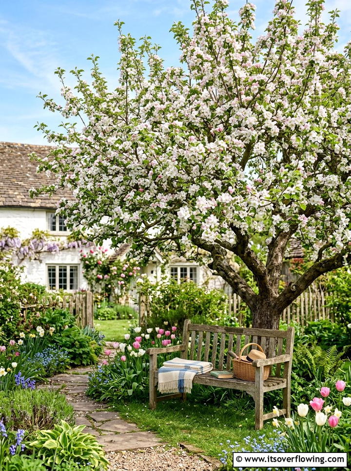 Flowering Fruit Tree - 25 garden design ideas for cottage gardens