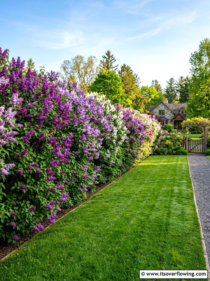 Flowering Privacy Hedge - 25 creative garden ideas with butterfly habitats