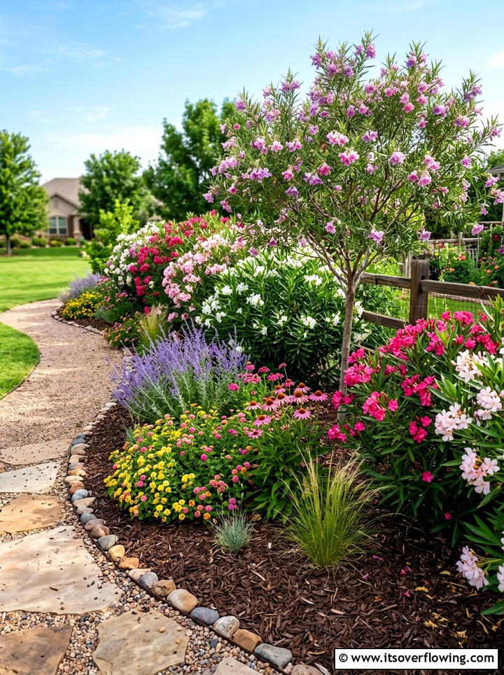Flowering Shrub Border - 25 garden ideas for dry climate