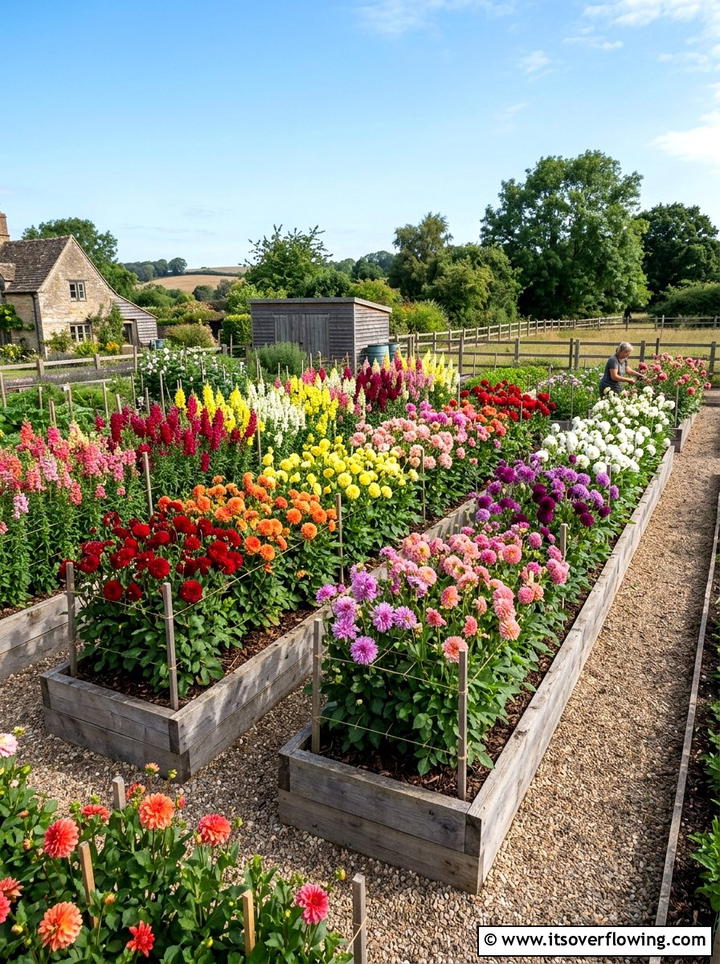 Flowers in raised beds - 25 garden design ideas with raised beds