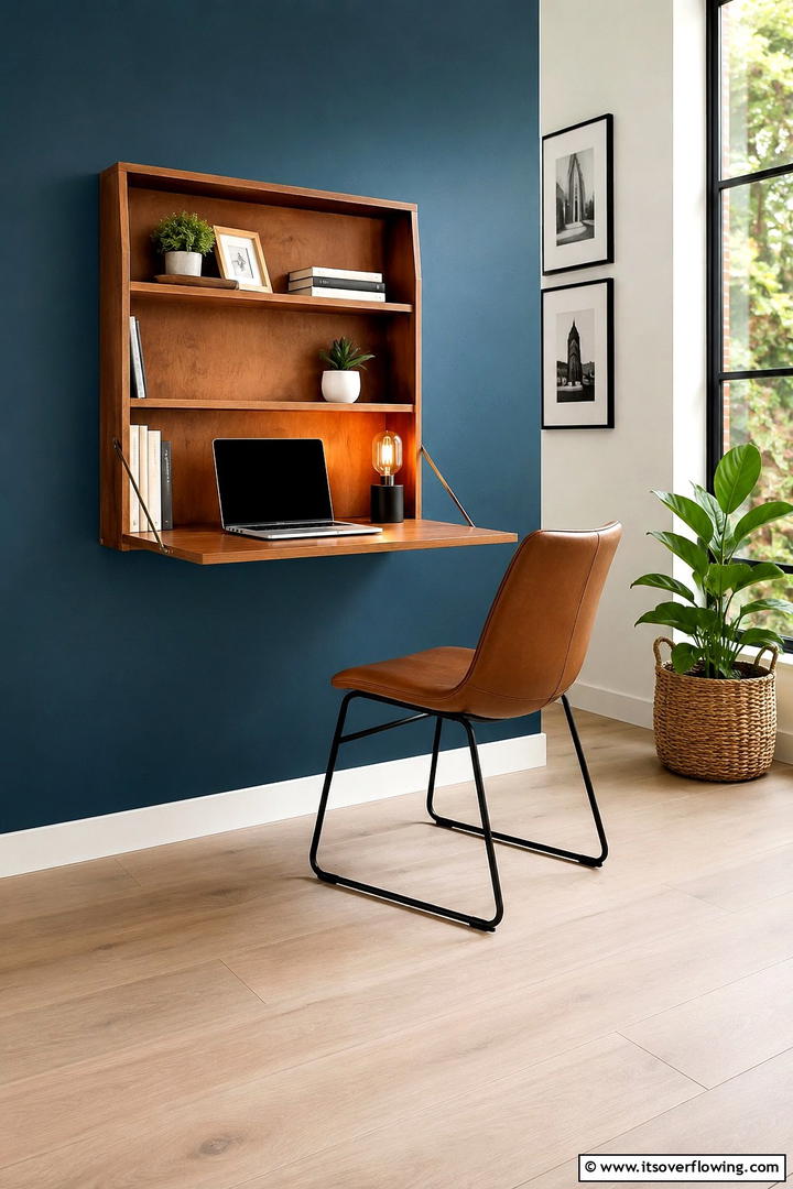 Fold Out Wall Desks - 30 Tiny House Storage Ideas to Maximize Compact Living Spaces