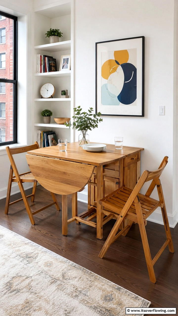 Foldable Furniture for Small Spaces - 20 Casual Dining Room Ideas for Everyday Comfort