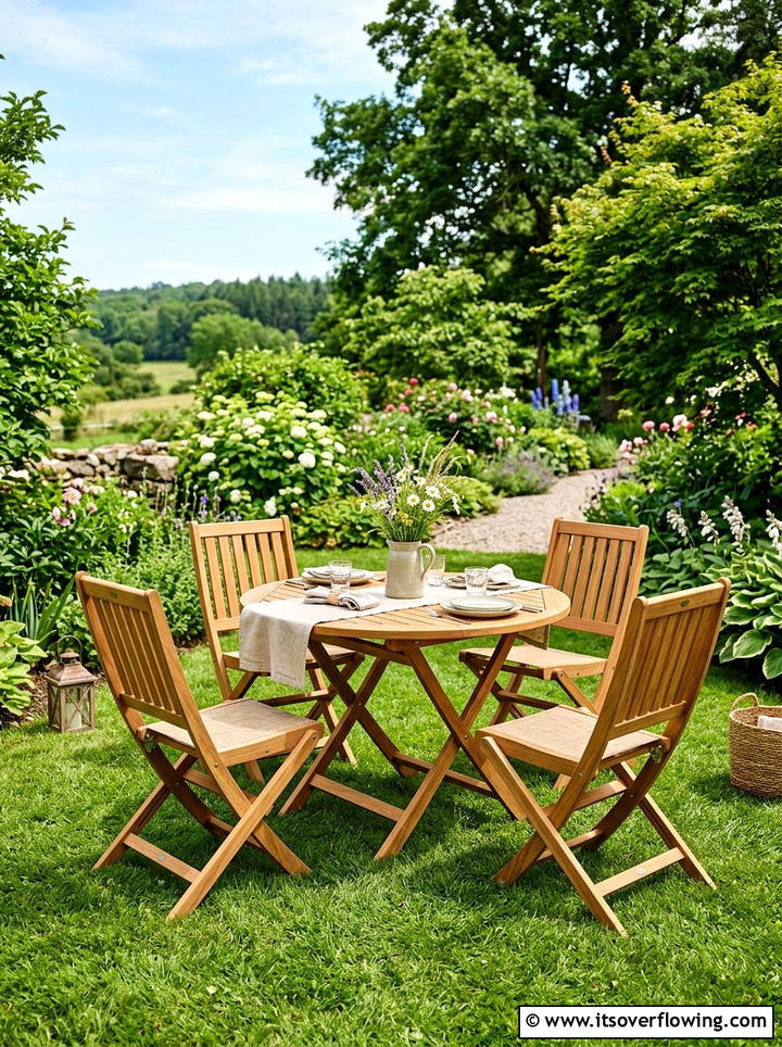 Foldable Furniture - 25 small garden ideas for backyard