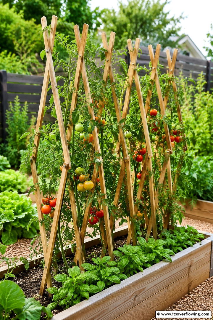 Foldable Garden Trellis - 30 Tomato Trellis Ideas for Healthy & Space-Saving Gardens