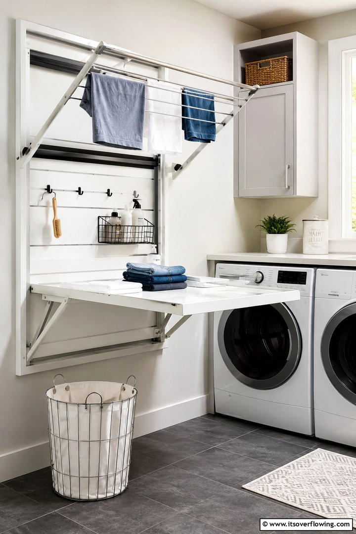 Foldable Laundry Stations - 30 Tiny House Storage Ideas to Maximize Compact Living Spaces