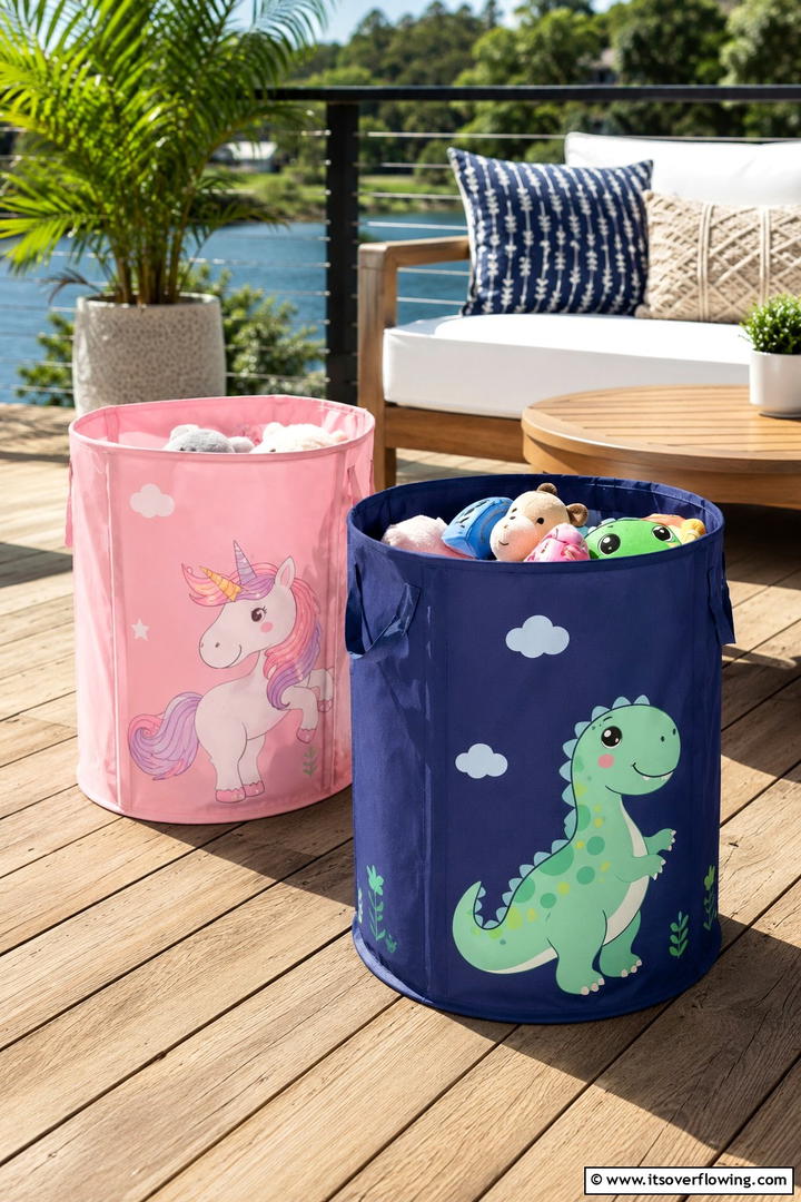 Foldable Toy Storage Solutions - 30 Outdoor Toy Storage Ideas to Keep Your Yard Clutter-Free