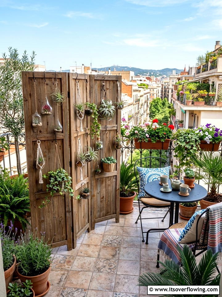 Foldable wooden garden screen - 25 garden decor ideas with trellis backdrops