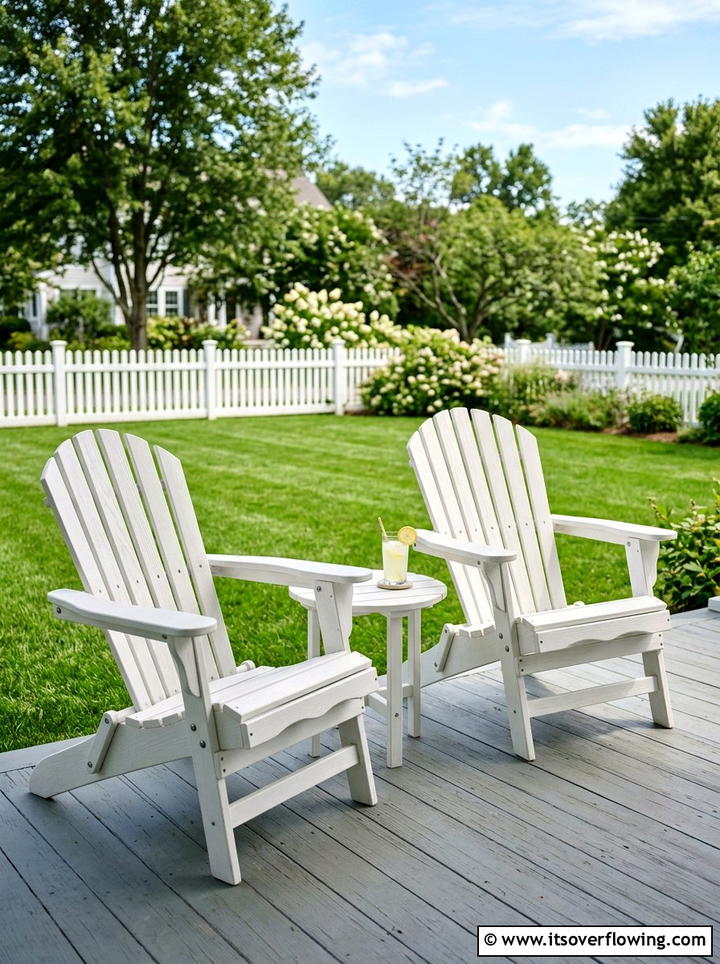 Folding Adirondack Chairs - 25 front porch ideas with coastal style
