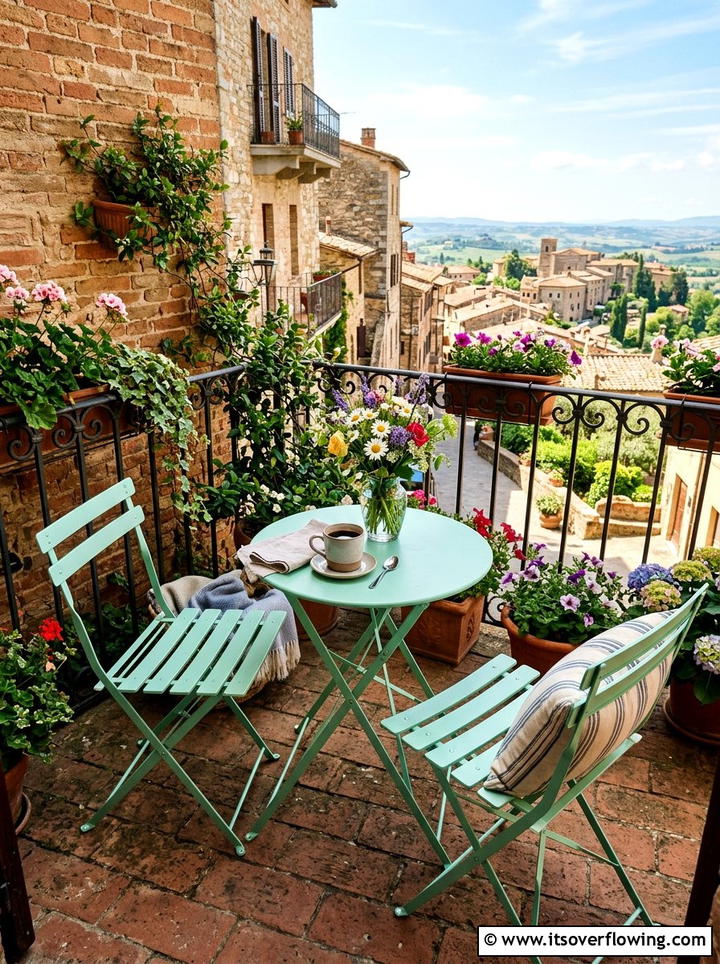 Folding Bistro Set - 25 garden decor ideas with summer decor