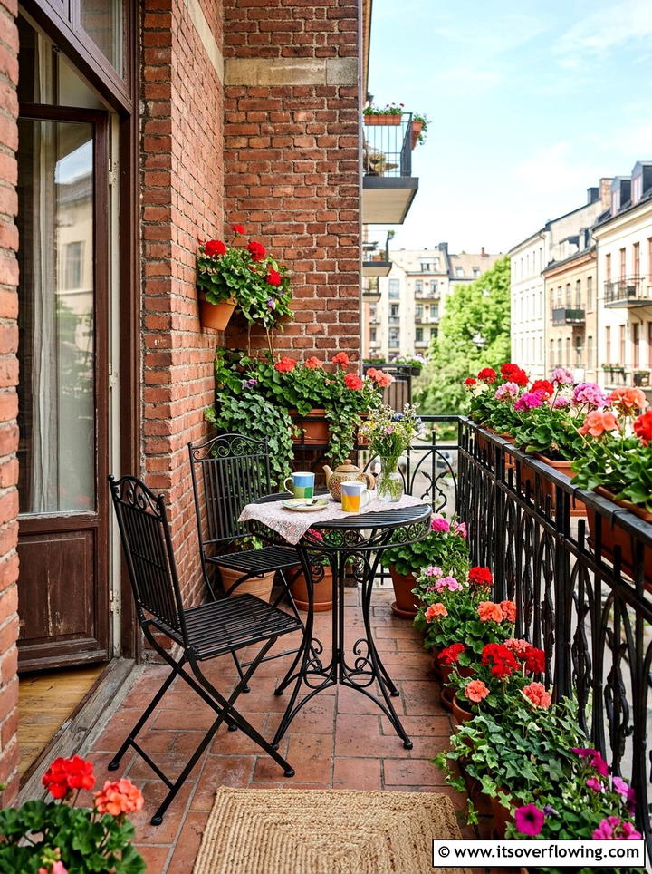 Folding Bistro Table - 25 garden ideas for tiny patios