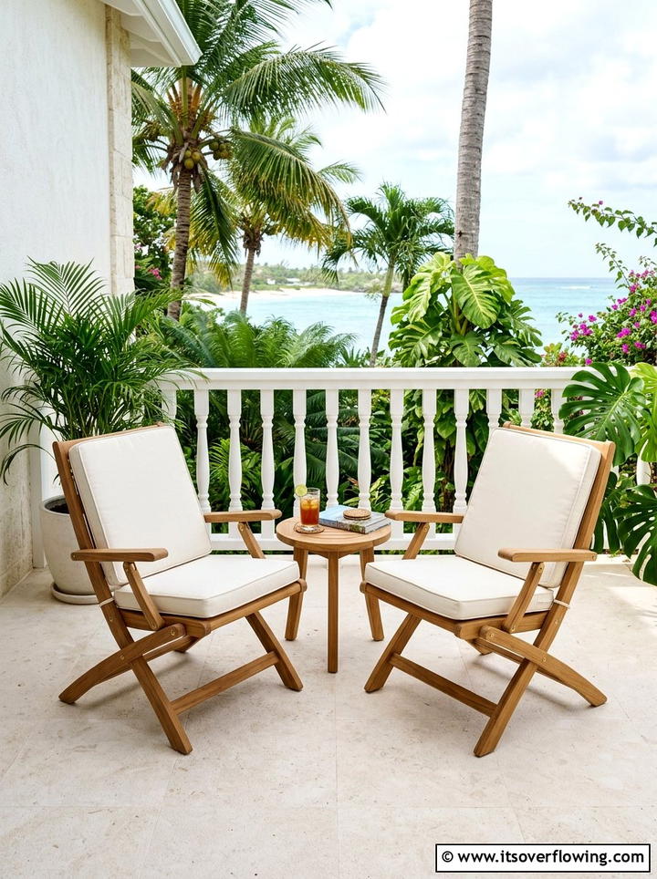 Folding Chair Set - 25 front porch ideas for narrow entry