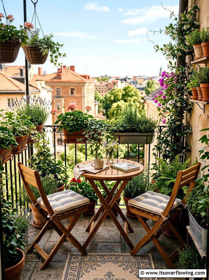 Folding Patio Table - 25 garden ideas for narrow yards