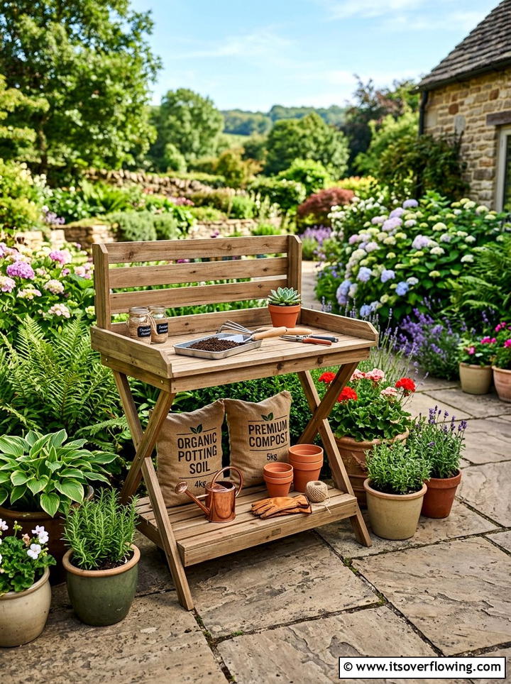 Folding Potting Station - 25 small garden ideas for apartments