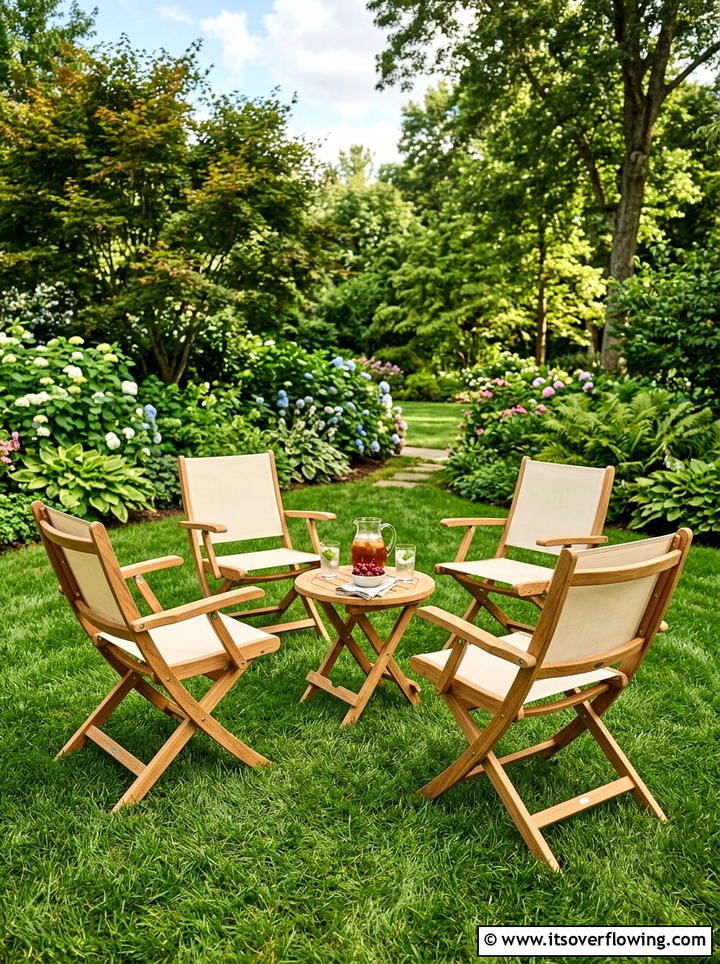 Folding lawn chairs - 25 backyard ideas for summer parties
