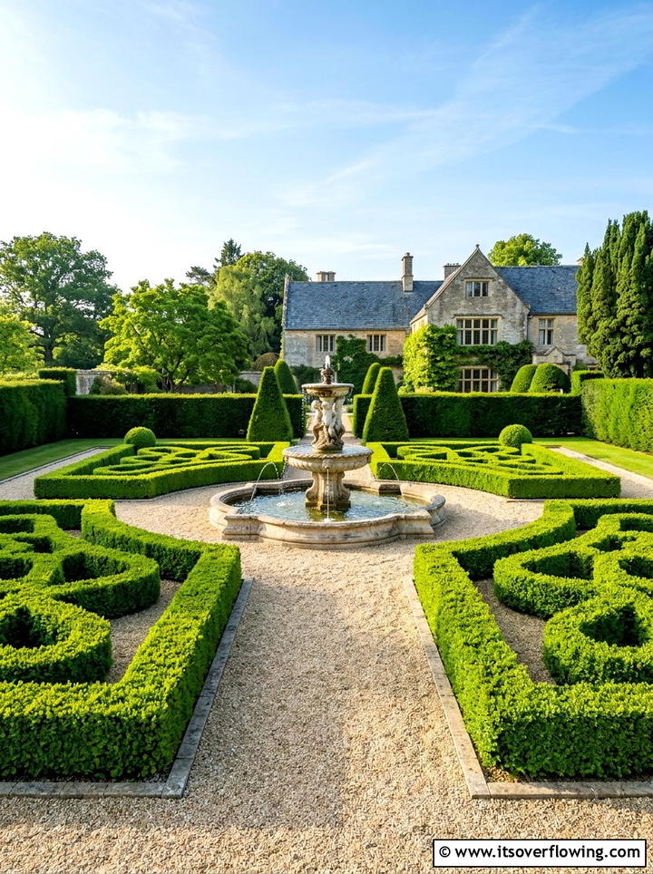 Formal Boxwood Hedge - 25 garden ideas for suburban homes