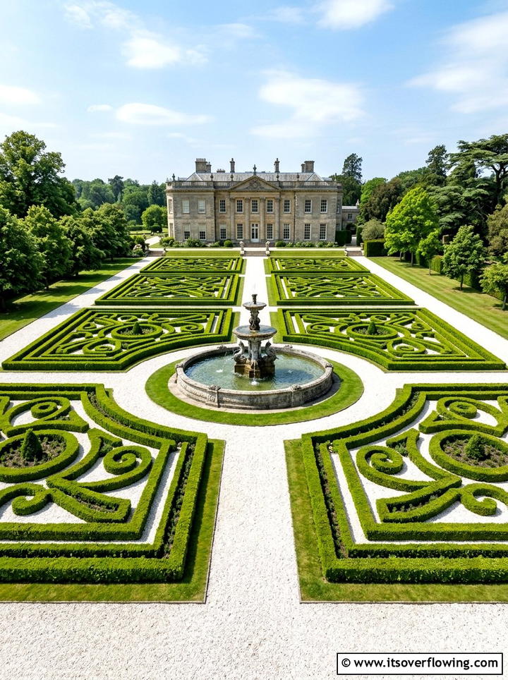 Formal Boxwood Parterre - 25 creative garden ideas with tea gardens