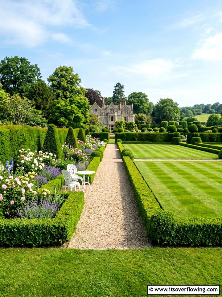Formal English lawn - 25 creative garden ideas with outdoor party zones