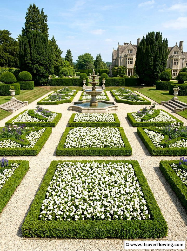 Formal Flower Garden Layout - 25 backyard ideas with flower garden