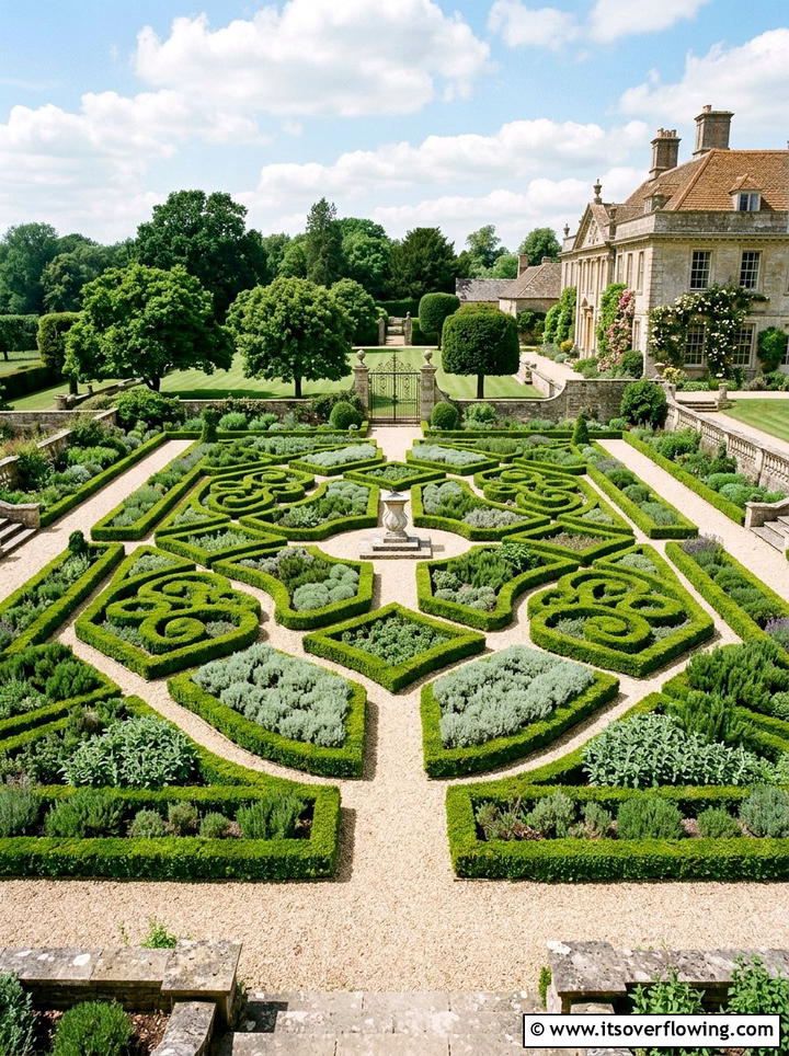 Formal Herb Parterre - 25 backyard ideas with herb garden